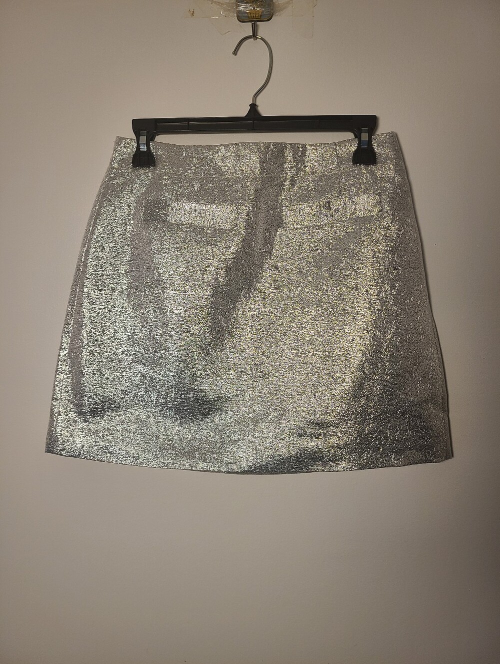 Stella Nova Silver Metallic Aska Mini Skirt  Womens Size (36)